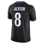 Silnrao B.Ravens #8 Lamar Jackson Black Alternate Alternate Vapor F.U.S.E. Stitched Limited Jerseys