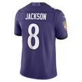 Silnrao B.Ravens #8 Lamar Jackson Nike Purple Team Vapor F.U.S.E. Stitched Limited Jerseys