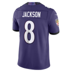 Silnrao B.Ravens #8 Lamar Jackson Nike Purple Team Vapor F.U.S.E. Stitched Limited Jerseys