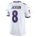 Silnrao B.Ravens #8 Lamar Jackson White Vapor F.U.S.E. Stitched Limited Jerseys