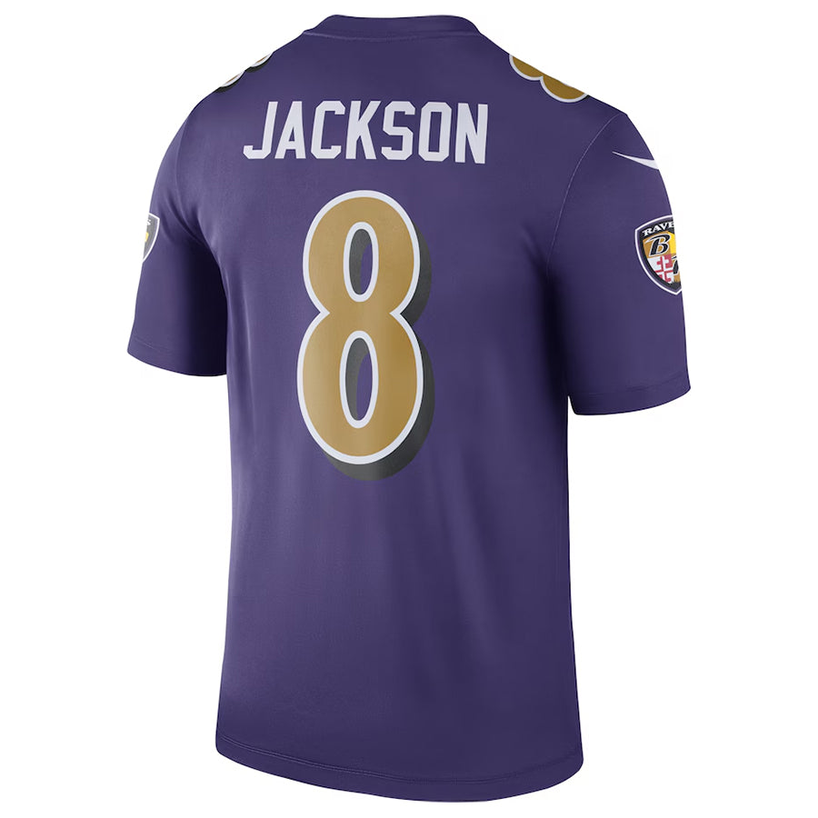 Silnrao B.Ravens #8 Lamar Jackson Player Purple Legend Performance Stitched Jerseys