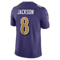 Silnrao B.Ravens #8 Lamar Jackson Player Purple Vapor F.U.S.E. Limited Stitched Jerseys