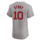 Silnrao B.Red Sox #10 Trevor Story Player Gray Road Limited Elite Home Game Stitched Jerseys