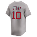 Silnrao B.Red Sox #10 Trevor Story Player Gray Road Limited Home Game Stitched Jerseys