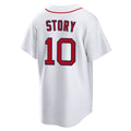 Silnrao B.Red Sox #10 Trevor Story Player White Home Game Stitched Jerseys