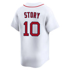 Silnrao B.Red Sox #10 Trevor Story Player White Limited Home Game Stitched Jerseys