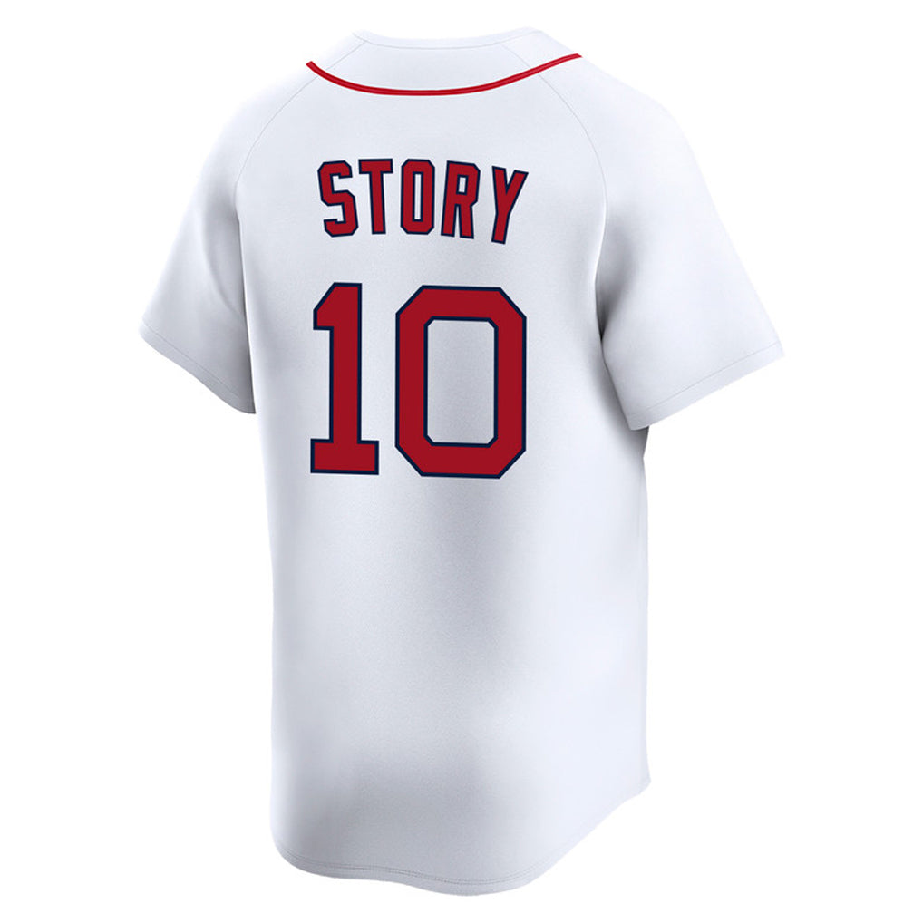 Silnrao B.Red Sox #10 Trevor Story Player White Limited Home Game Stitched Jerseys