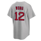 Silnrao B.Red Sox #12 Connor Wong Player Gray Road Home Game Stitched Jerseys