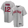 Silnrao B.Red Sox #12 Connor Wong Player Gray Road Home Game Stitched Jerseys1