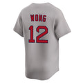 Silnrao B.Red Sox #12 Connor Wong Player Gray Road Limited Home Game Stitched Jerseys