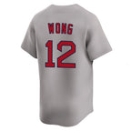 Silnrao B.Red Sox #12 Connor Wong Player Gray Road Limited Home Game Stitched Jerseys