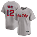Silnrao B.Red Sox #12 Connor Wong Player Gray Road Limited Home Game Stitched Jerseys1