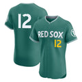 Silnrao B.Red Sox #12 Connor Wong Player Green City Connect Limited Elite Home Game Stitched Jerseys1