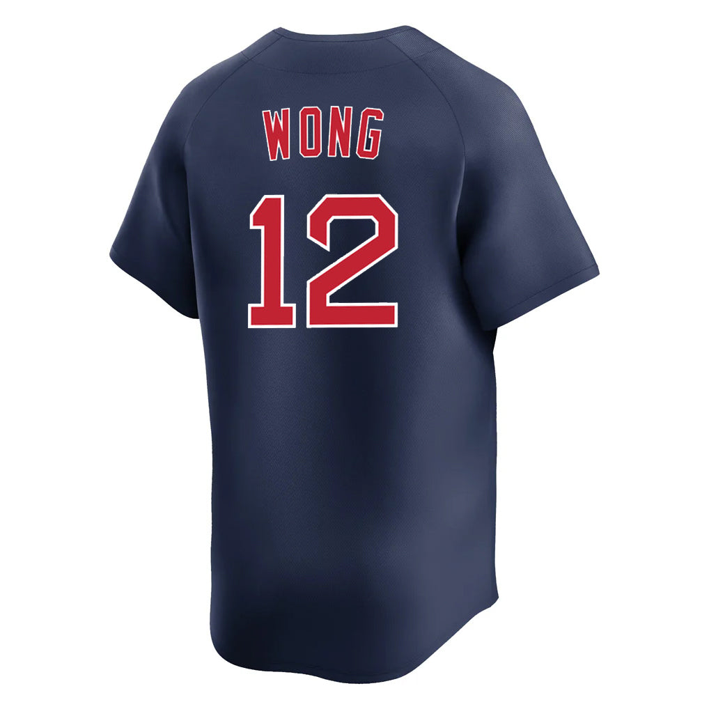 Silnrao B.Red Sox #12 Connor Wong Player Navy Limited Home Game Stitched Jerseys