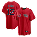 Silnrao B.Red Sox #12 Connor Wong Player Red Home Game Stitched Jerseys1
