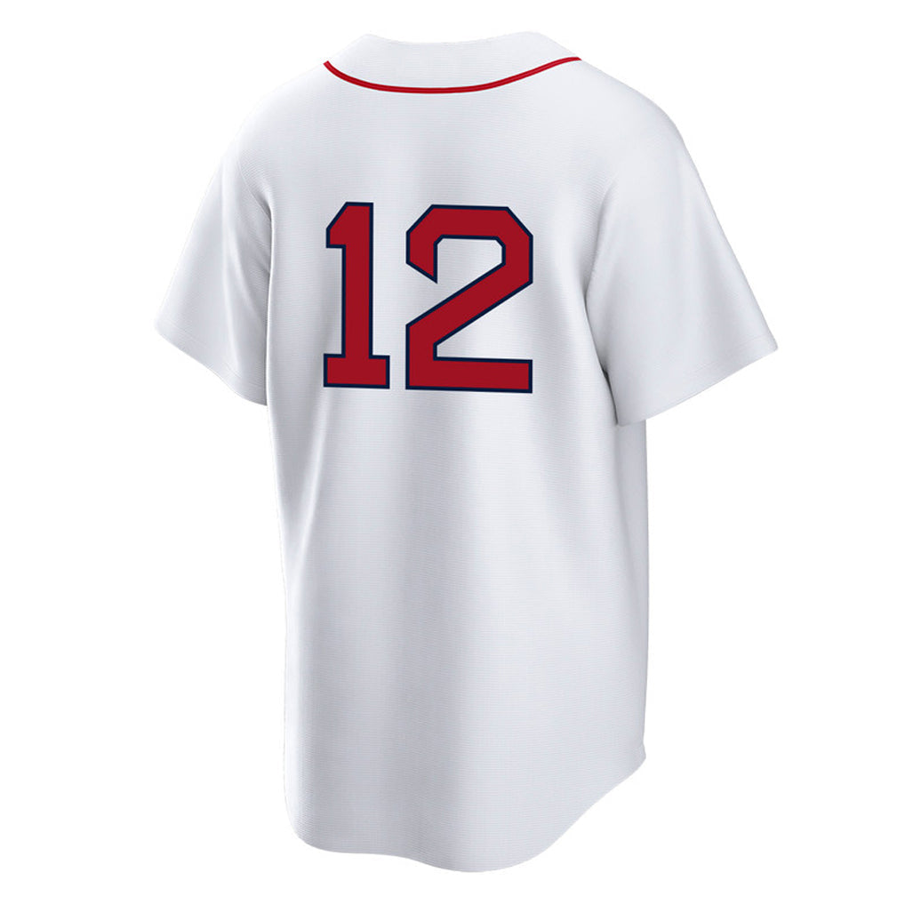 Silnrao B.Red Sox #12 Connor Wong Player White Home Game Stitched Jerseys