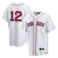 Silnrao B.Red Sox #12 Connor Wong Player White Home Game Stitched Jerseys1