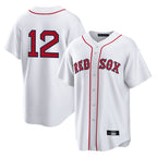 Silnrao B.Red Sox #12 Connor Wong Player White Home Game Stitched Jerseys1