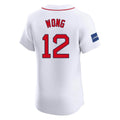 Silnrao B.Red Sox #12 Connor Wong Player White Limited Elite Home Game Stitched Jerseys