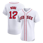 Silnrao B.Red Sox #12 Connor Wong Player White Limited Elite Home Game Stitched Jerseys1