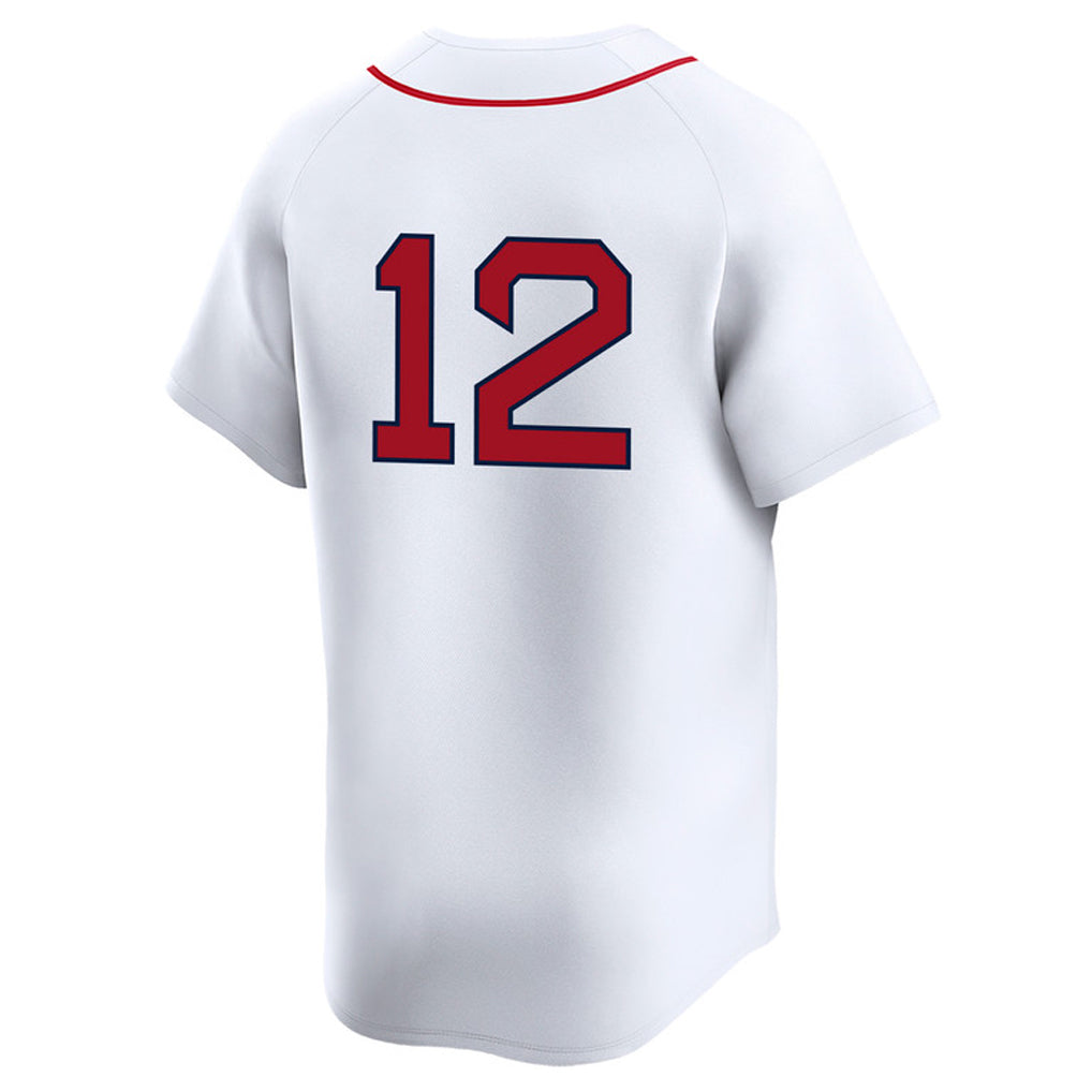 Silnrao B.Red Sox #12 Connor Wong Player White Limited Home Game Stitched Jerseys