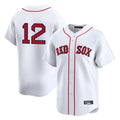 Silnrao B.Red Sox #12 Connor Wong Player White Limited Home Game Stitched Jerseys1