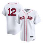 Silnrao B.Red Sox #12 Connor Wong Player White Limited Home Game Stitched Jerseys1