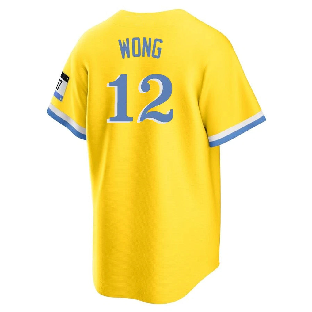 Silnrao B.Red Sox #12 Connor Wong Player Yellow Home Game Stitched Jerseys