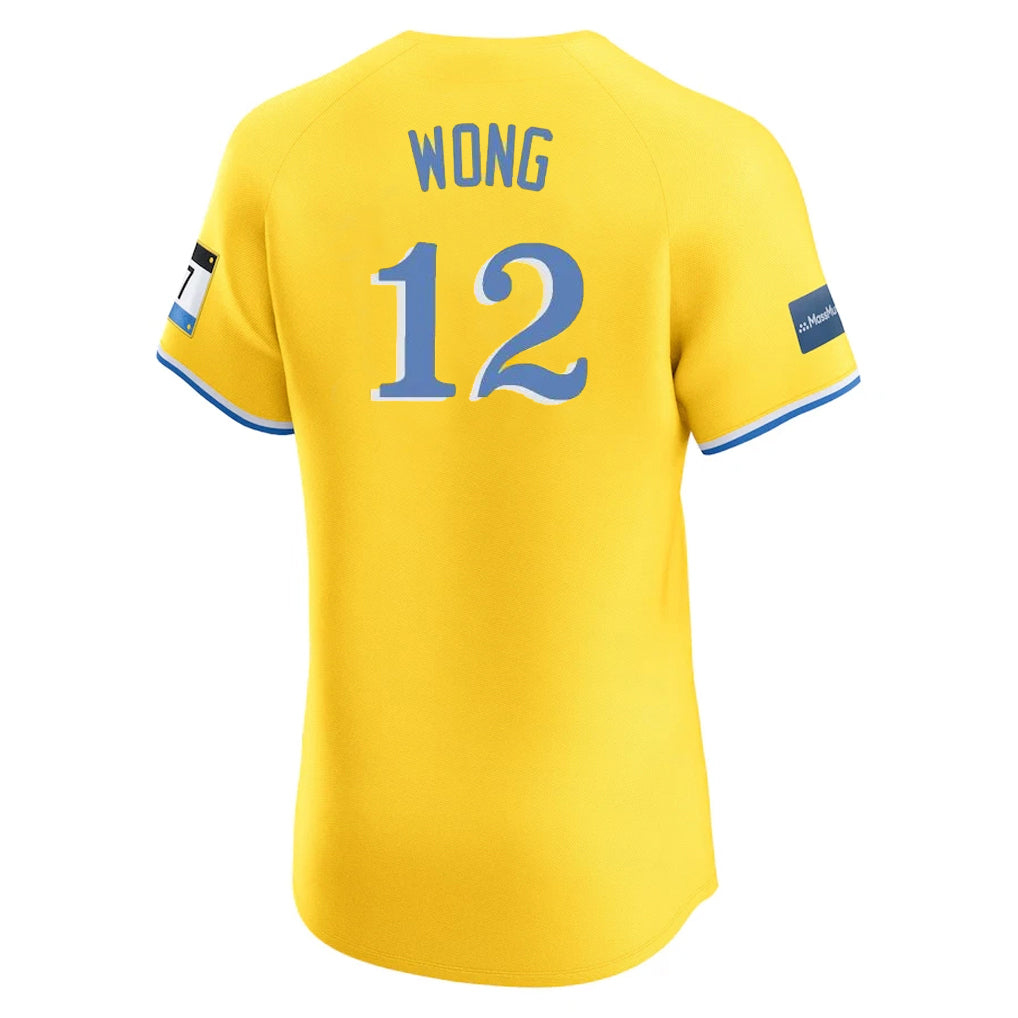 Silnrao B.Red Sox #12 Connor Wong Player Yellow Limited Elite Home Game Stitched Jerseys