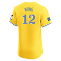 Silnrao B.Red Sox #12 Connor Wong Player Yellow Limited Elite Home Game Stitched Jerseys