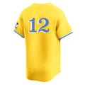 Silnrao B.Red Sox #12 Connor Wong Player Yellow Limited Home Game Stitched Jerseys