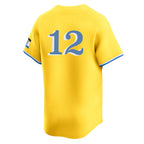 Silnrao B.Red Sox #12 Connor Wong Player Yellow Limited Home Game Stitched Jerseys