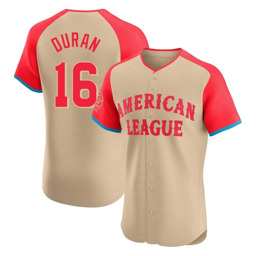 Silnrao B.Red Sox #16 Jarren Duran Player Cream All-Star Short-Sleeved Limited Elite Home Game Stitched Jerseys