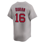 Silnrao B.Red Sox #16 Jarren Duran Player Gray Road Limited Home Game Stitched Jerseys
