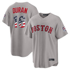 Silnrao B.Red Sox #16 Jarren Duran Player Gray Road USA 250 Fourth of July Home Game Stitched Jerseys
