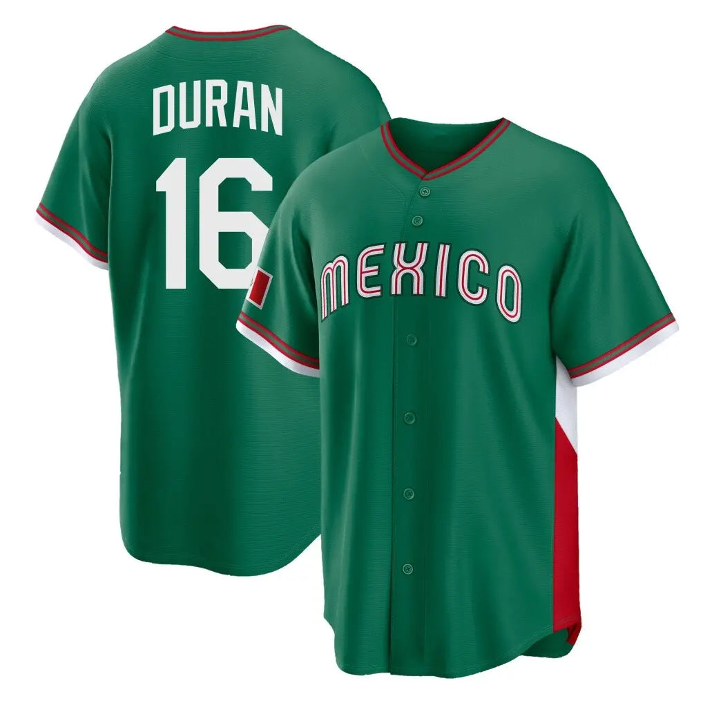 Silnrao B.Red Sox #16 Jarren Duran Player Green Mexico 2026 World Classic Home Game Stitched Jerseys