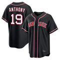 Silnrao B.Red Sox #19 Roman Anthony Player Black Out Home Game Stitched Jerseys
