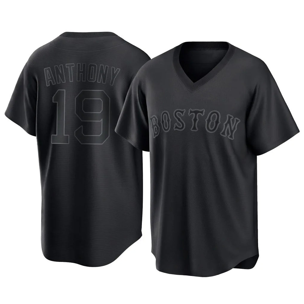 Silnrao B.Red Sox #19 Roman Anthony Player Black T-shirt Home Game Stitched Jerseys