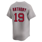Silnrao B.Red Sox #19 Roman Anthony Player Gray Road Limited Home Game Stitched Jerseys