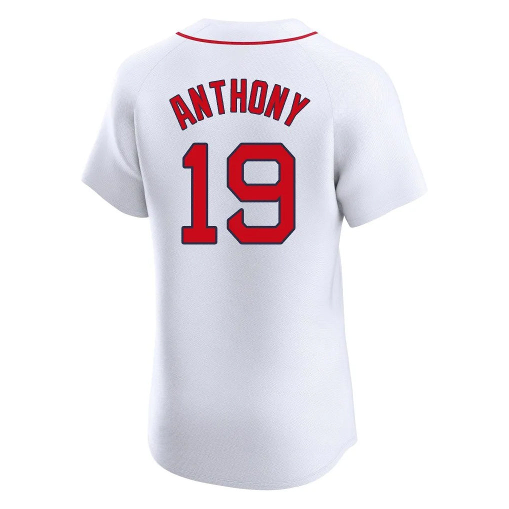 Silnrao B.Red Sox #19 Roman Anthony Player White Limited Elite Home Game Stitched Jerseys