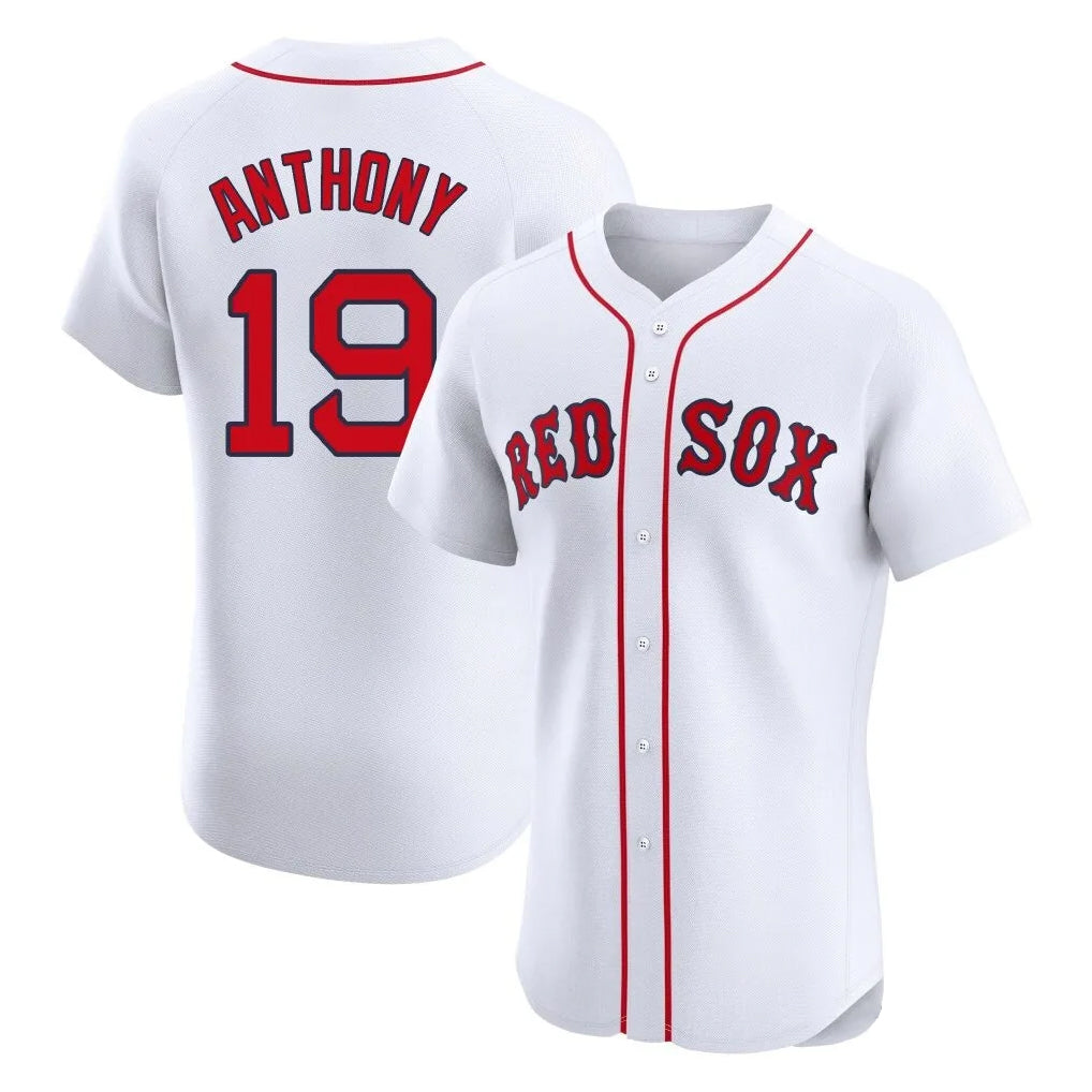 Silnrao B.Red Sox #19 Roman Anthony Player White Limited Elite Home Game Stitched Jerseys1