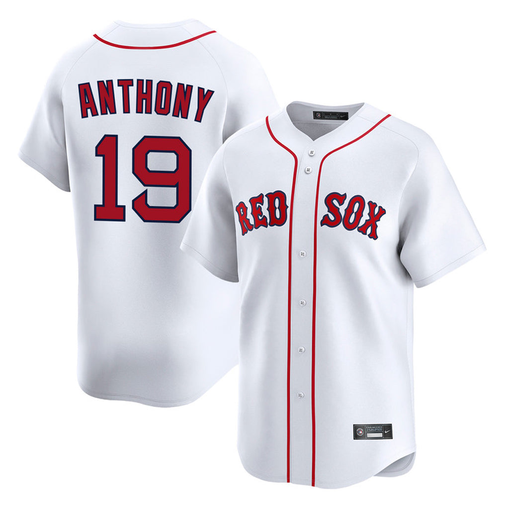 Silnrao B.Red Sox #19 Roman Anthony Player White Limited Home Game Stitched Jerseys1