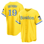 Silnrao B.Red Sox #19 Roman Anthony Player Yellow Home Game Stitched Jerseys1