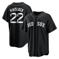 Silnrao B.Red Sox #22 Garrett Whitlock Player Black Home Game Stitched Jerseys