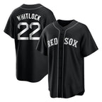 Silnrao B.Red Sox #22 Garrett Whitlock Player Black Home Game Stitched Jerseys