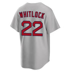 Silnrao B.Red Sox #22 Garrett Whitlock Player Gray Road Home Game Stitched Jerseys