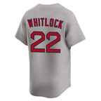 Silnrao B.Red Sox #22 Garrett Whitlock Player Gray Road Limited Home Game Stitched Jerseys