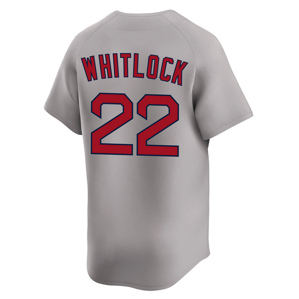 Silnrao B.Red Sox #22 Garrett Whitlock Player Gray Road Limited Home Game Stitched Jerseys