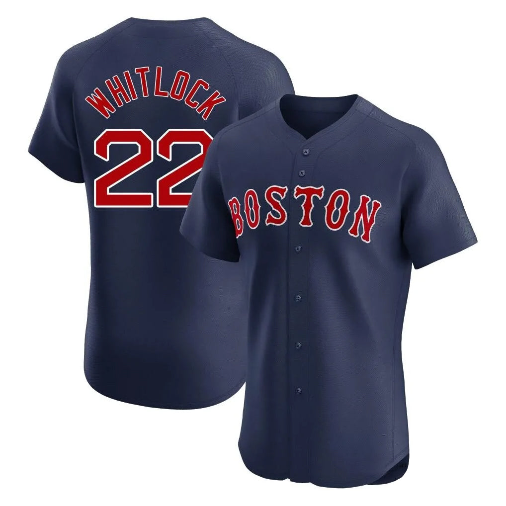 Silnrao B.Red Sox #22 Garrett Whitlock Player Navy Limited Elite Home Game Stitched Jerseys1