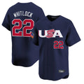 Silnrao B.Red Sox #22 Garrett Whitlock Player Navy USA World Classic Home Game Stitched Jerseys